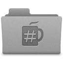 Grey Coder Folder Icon 128x128 png