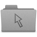 Grey Cursor Folder Icon 128x128 png