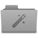 Grey Magic Folder Icon 128x128 png