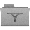Grey Naughty Folder Icon