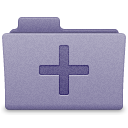 Purple Add Folder Icon 128x128 png
