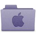 Purple Apple Folder Icon 128x128 png