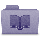 Purple Library Folder Icon 128x128 png