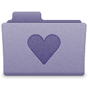 Purple Love Folder Icon 128x128 png