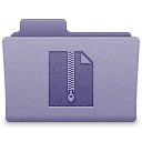 Purple Zips Folder Icon 128x128 png