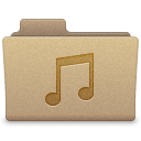 Yellow Music Folder Icon