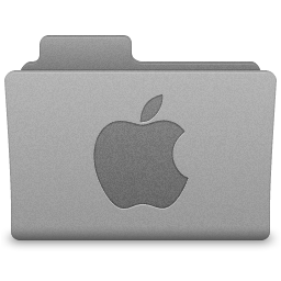 Grey Apple Folder Icon 256x256 png