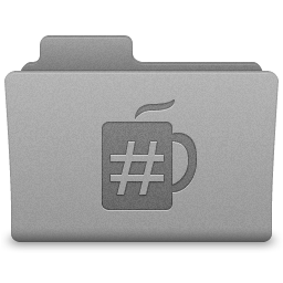 Grey Coder Folder Icon 256x256 png