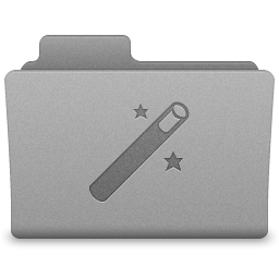 Grey Magic Folder Icon 256x256 png