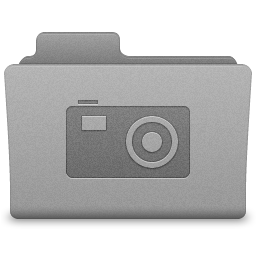 Grey Pictures Folder Icon 256x256 png