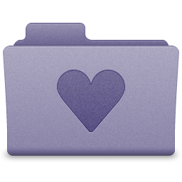 Purple Love Folder Icon 256x256 png