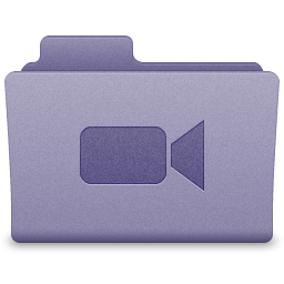 Purple Movies Folder Icon 256x256 png