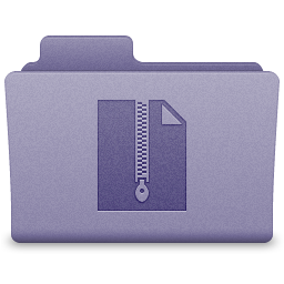 Purple Zips Folder Icon 256x256 png