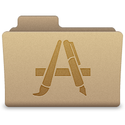 Yellow Applications Folder Icon 256x256 png