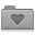 Grey Love Folder Icon 32x32 png