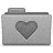 Grey Love Folder Icon