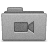 Grey Movies Folder Icon 48x48 png