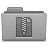 Grey Zips Folder Icon 48x48 png