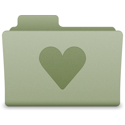 Green Love Folder Icon 512x512 png