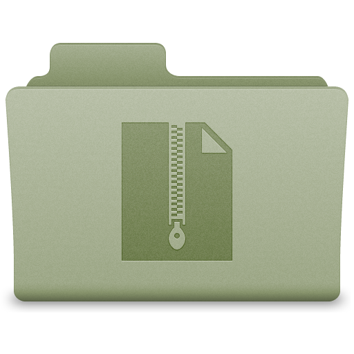 Green Zips Folder Icon 512x512 png