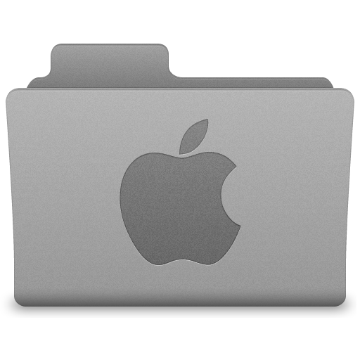Grey Apple Folder Icon 512x512 png