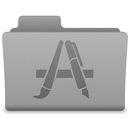 Grey Applications Folder Icon 512x512 png