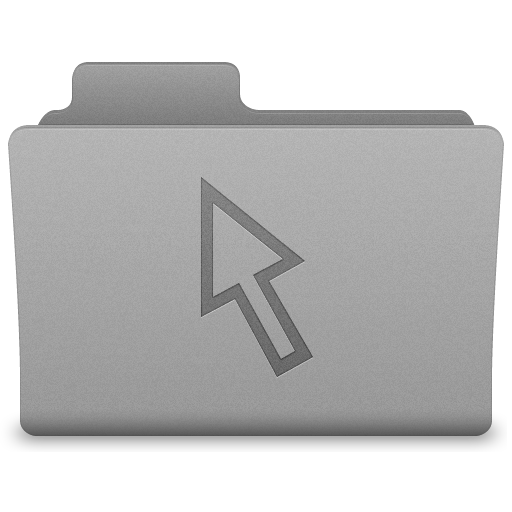 Grey Cursor Folder Icon 512x512 png