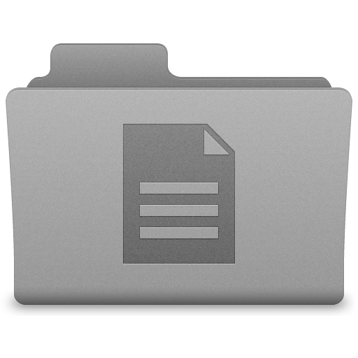 Grey Documents Folder Icon 512x512 png