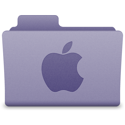 Purple Apple Folder Icon 512x512 png