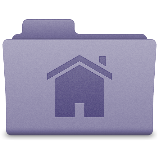 Purple Home Folder Icon 512x512 png