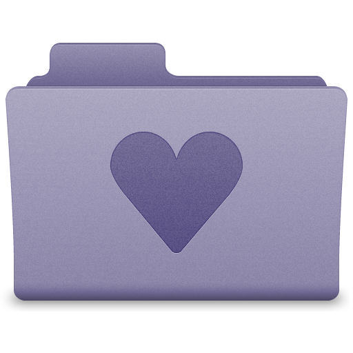 Purple Love Folder Icon 512x512 png