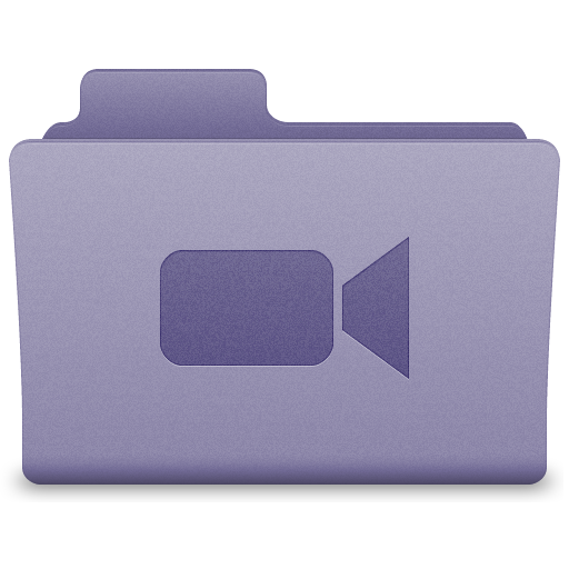 Purple Movies Folder Icon 512x512 png