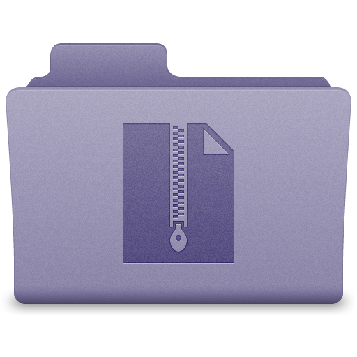 Purple Zips Folder Icon 512x512 png