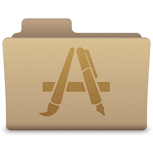 Yellow Applications Folder Icon 512x512 png