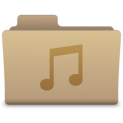 Yellow Music Folder Icon 512x512 png