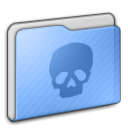 Folder Skull Icon 128x128 png