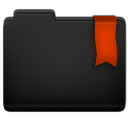 Ribbon Orange Folder Icon