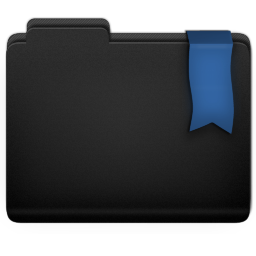 Ribbon Blue Folder Icon 256x256 png