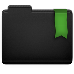 Ribbon Green Folder Icon 256x256 png