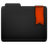 Ribbon Orange Folder Icon 48x48 png