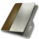 Folder Brown Silver Icon 128x128 png