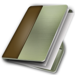 Folder Brown Green 2 Icon 256x256 png