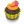 Chocolate Orange Cupcake Icon 24x24 png