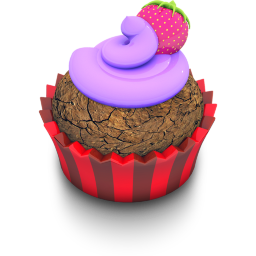 Berry Cupcake Icon 256x256 png
