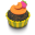 Chocolate Orange Cupcake Icon 32x32 png