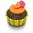 Chocolate Orange Cupcake Icon 48x48 png