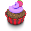 Berry Cupcake Icon 64x64 png