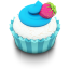 Ocean Cupcake Icon 64x64 png