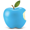 Cyan Apple Icon