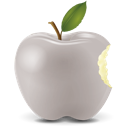 Silver Apple Icon